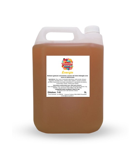 Sirop concentré granité Red Energy 5 litres