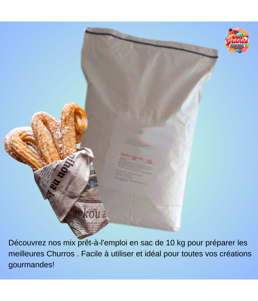 Mix pour pâte à churros 10 kg préparation professionnelle CHR et forains